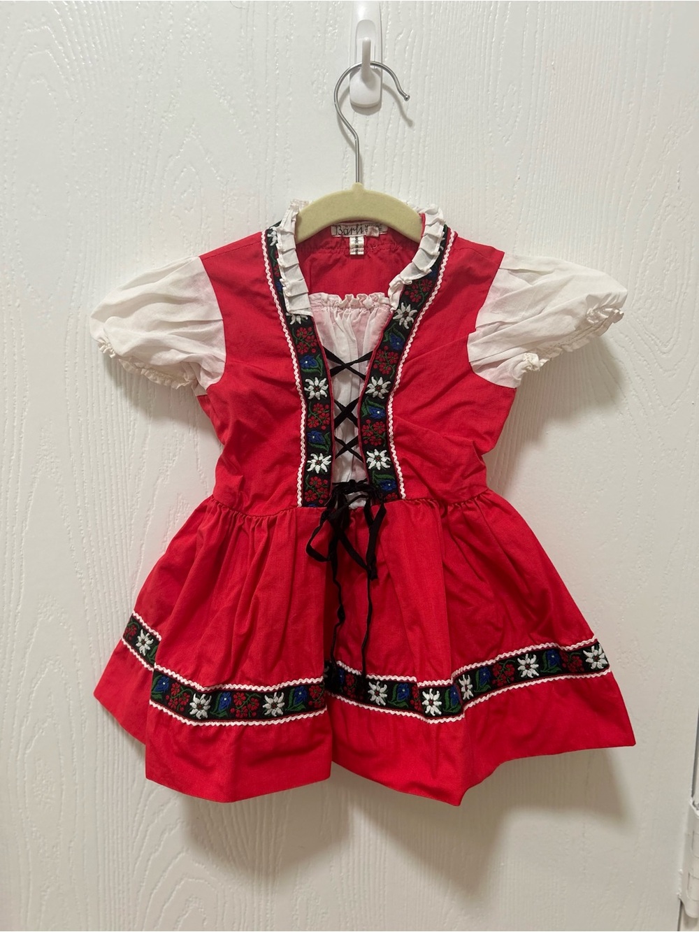 Vintage Marque Deposee Authentic German Dirndl Toddler Dress Size 12-24 months(?